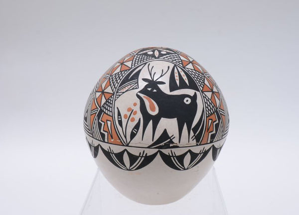 Acoma Pueblo Egg Shaped Seed Jar Pottery By Yolanda Trujillo