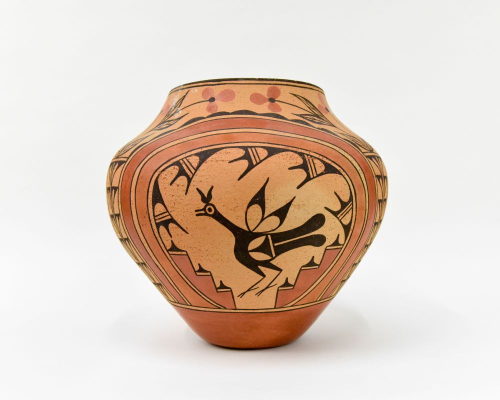 Large Zia Pueblo Pottery Jar By Lois Medina