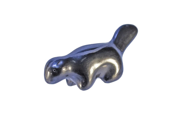 Santa Clara Pueblo Black Skunk Pottery Figure