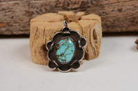 Navajo Sterling Silver and Turquoise Pendant