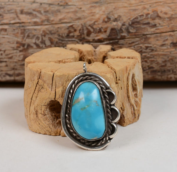 Navajo Sterling Silver and Turquoise Pendant