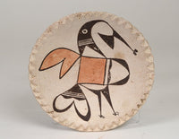 Acoma Pueblo Polychrome Pottery Bird Dish By N. Max