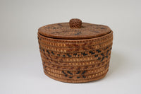 Flathead Salish Indian Lidded Basket