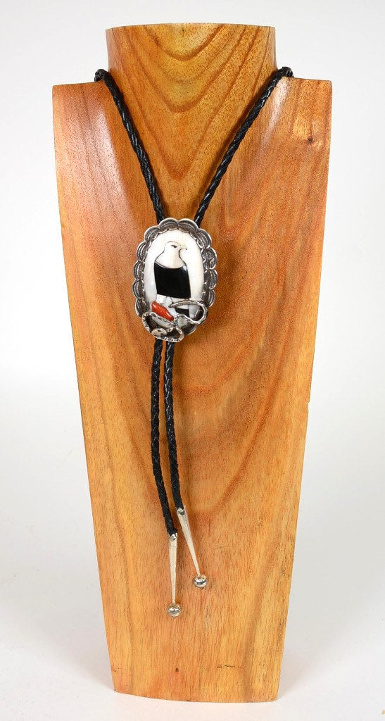 Vintage Zuni Bald Eagle holding Snake Bolo