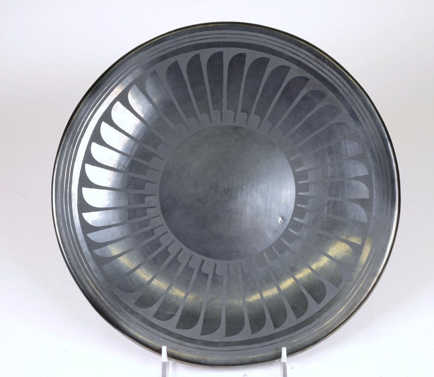 San Ildefonso Pueblo Black on Black Pottery By Maria + Santana