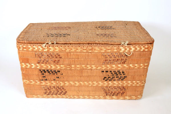 Thompson River Salish Lidded Rectangular Storage Basket