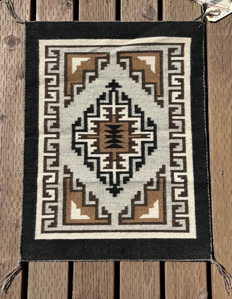 Navajo Very Fine Two Gray Hills Rug by Christine Curly