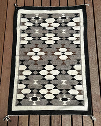 Navajo Natural Wool tone Rug With Night Sky Star Motif