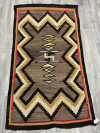 Navajo Early Ganado Rug with Whirling Log in Center