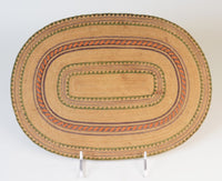 Large Makah Oval Flat Basket Tray