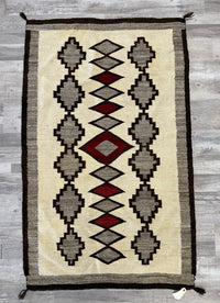 Early Navajo Ganado Rug with Cloud Motif