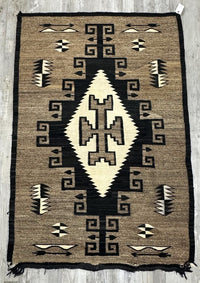 Navajo Rug with Bow and Arrow