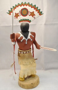 Large Apache Crown "Gahn" Dancer Katchina Doll By Eddison Billie