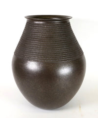 Large Hopi Pueblo Corrugated Pottery Jar By Preston Duwyenie