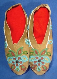 Blackfoot Floral Beaded Moccasins