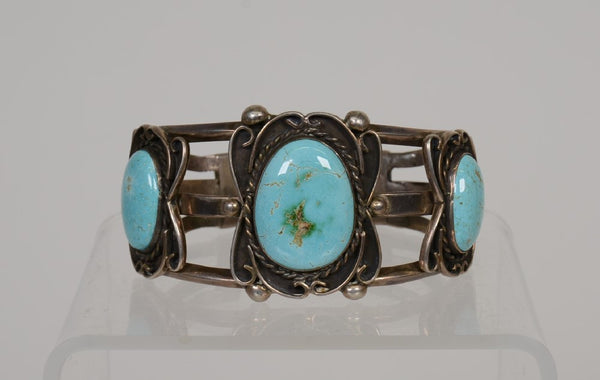 Antique Navajo Cuff with Number 8 Turquoise