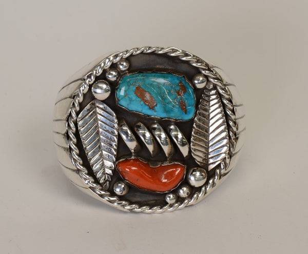 Navajo Large Turquoise Bracelet by Raymond Bicenti