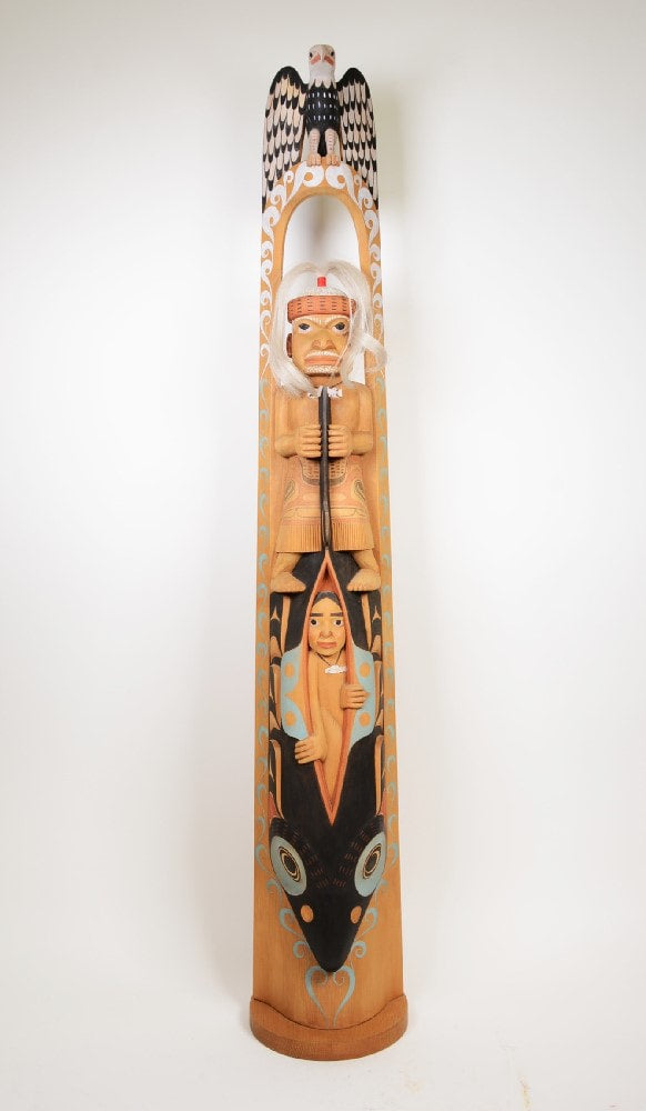 Northwest Totem Pole by Duane Pasco (May 14, 1932 - July 31, 2024)