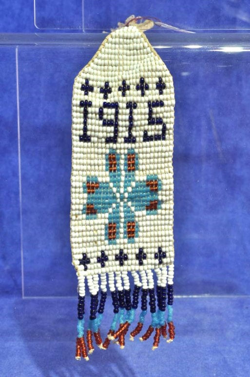 Coast Salish - Tulalip Beadwork watch fob, "1915"