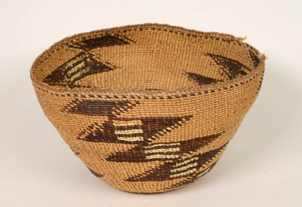 Klamath Basket with Dyed Bird Quill
