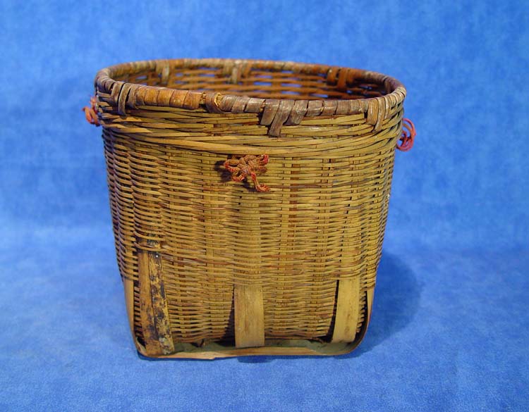 Antique Basket with small Red Cloth Ties