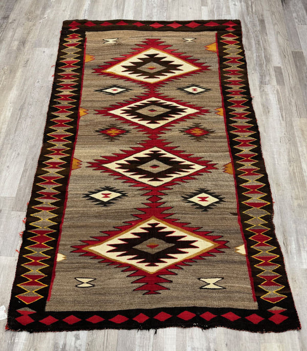Navajo Red Mesa Outline Rug