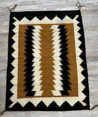 Navajo Earth Tones Rug Wtih Lightning Motif