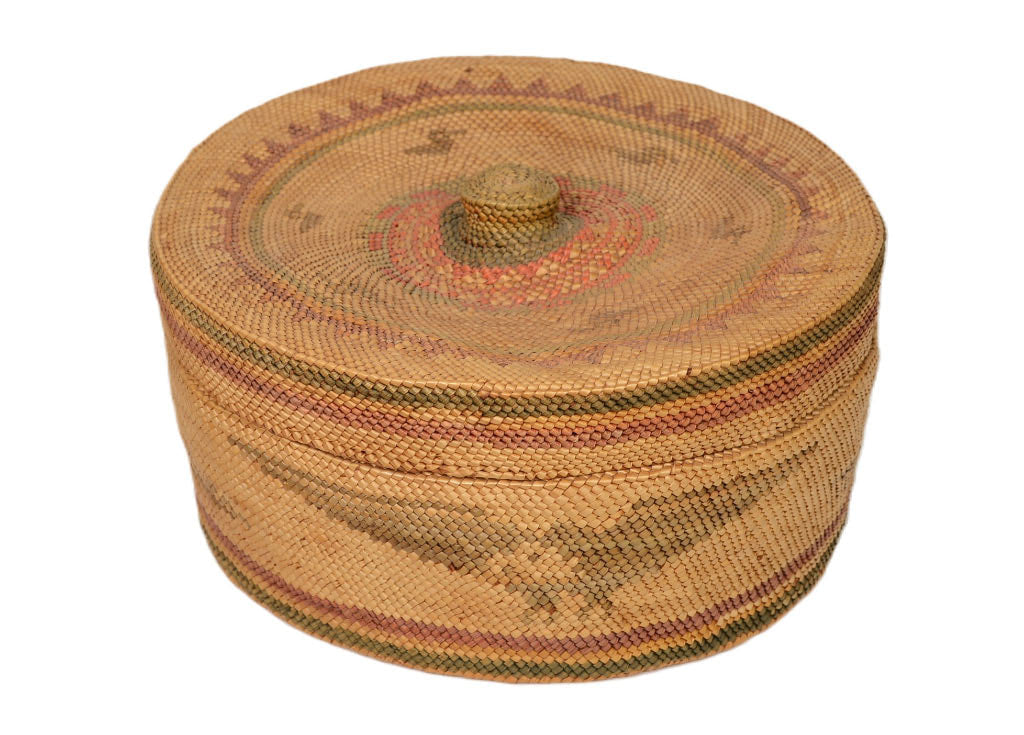 Large Makah Lidded Basket