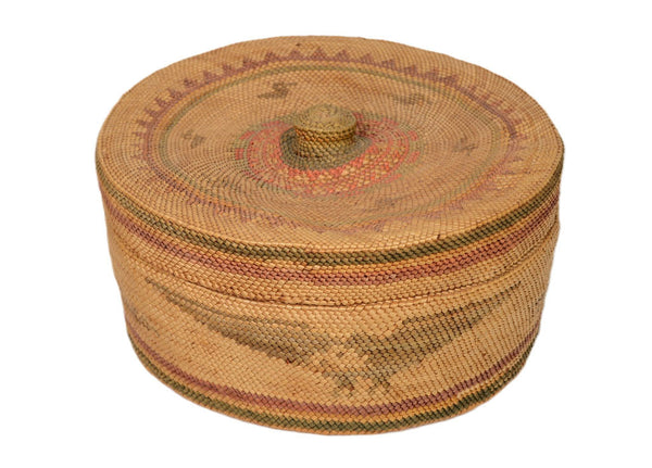 Large Makah Lidded Basket
