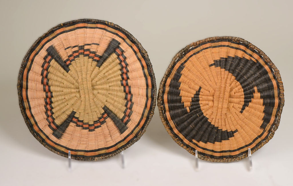 Hopi Wicker Basketry Trays - Pair