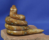 Large Zuni Fetish by Frankie Eustice: Picasso Marble Rattler / Rattlesnake