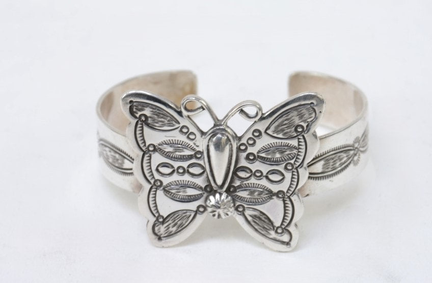 Estate Jewelry - Navajo Butterfly Silver Bracelet