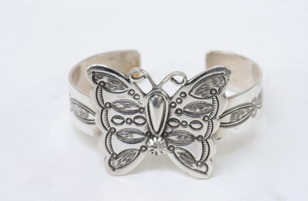 Estate Jewelry - Navajo Butterfly Silver Bracelet