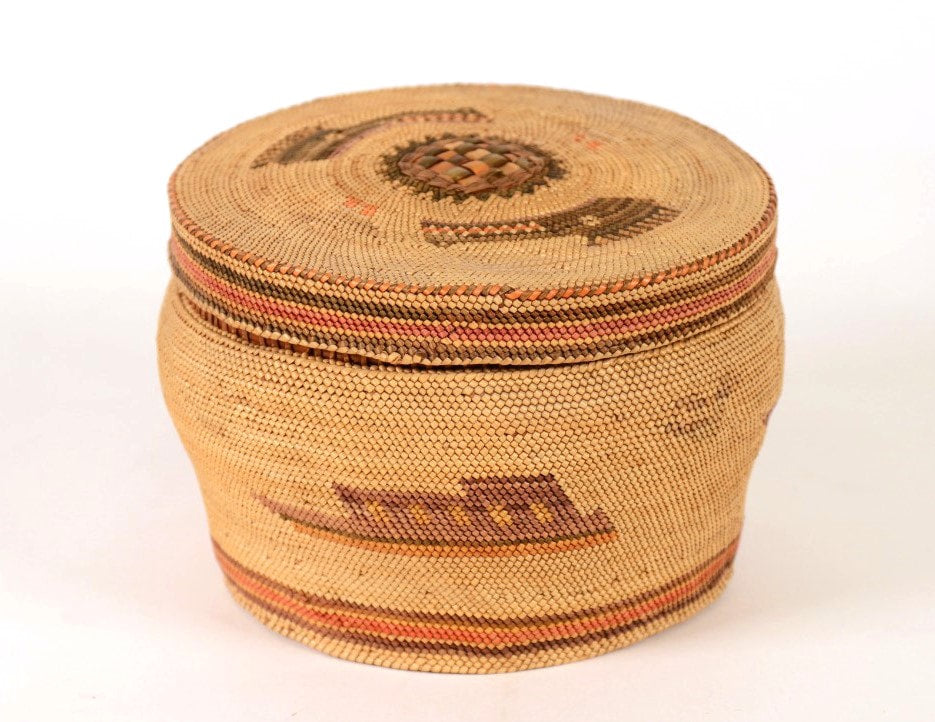 Makah Round Trinket Basket