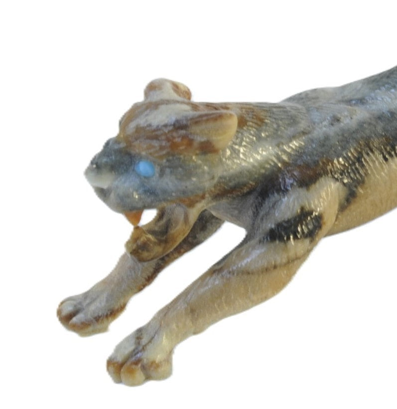 Zuni Mountain Lion Fetish Carving By Dan Quam