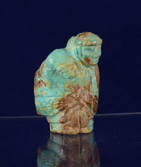 Zuni Pueblo Old Fox Turquoise Man with Fox Pelts Fetish By Eddington Hannaweeke