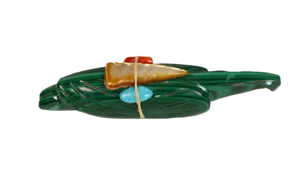 Zuni Old Style Malachite Eagle Fetish