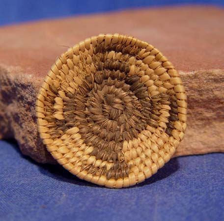 Pima Miniature Basket - Willow and Devils Claw, Whirlwind
