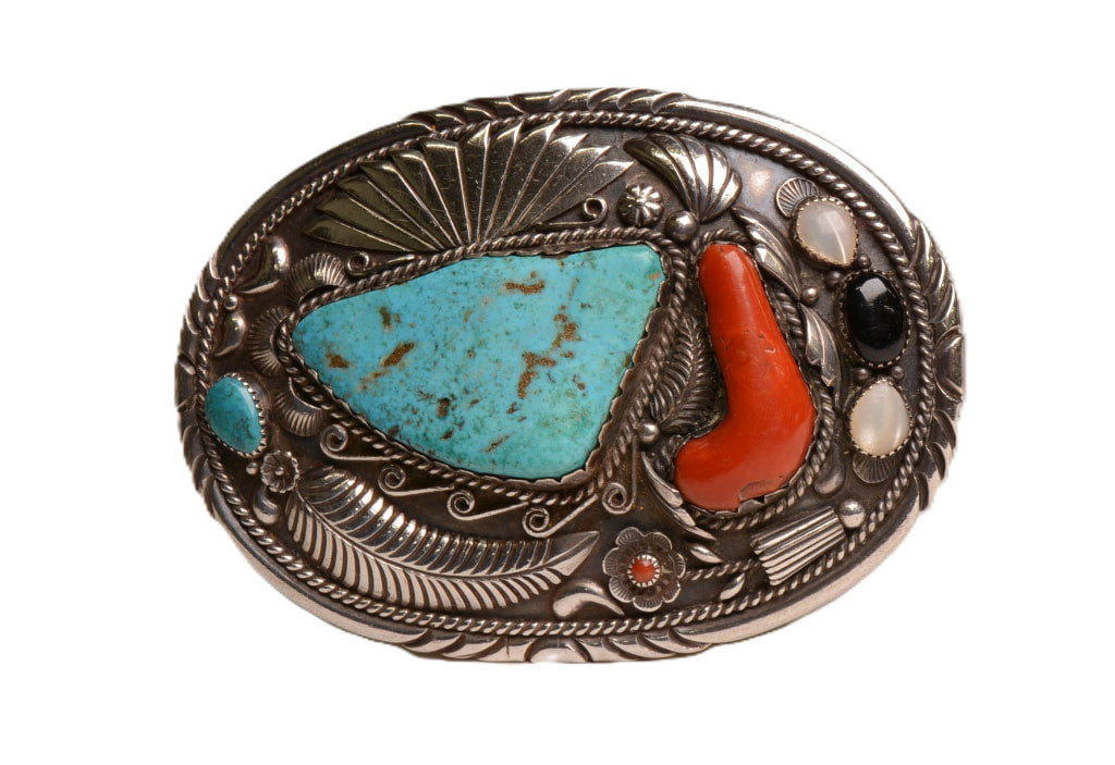 Navajo Buckle Stamped MM (Mary Morgan)