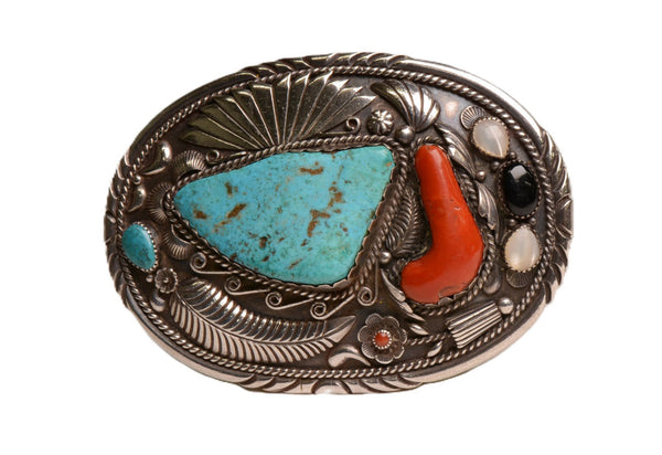 Navajo Buckle Stamped MM (Mary Morgan)