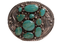 Navajo Turquoise and Sterling Silver Buckle