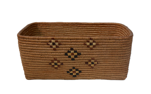 Thompson River Salish Rectangular Open Basket