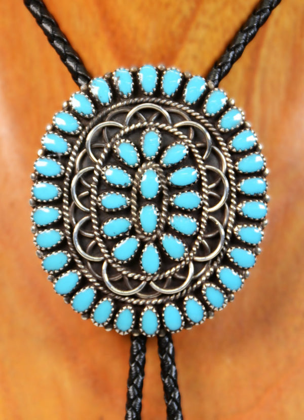 Zuni Cluster Bolo Tie by Larry Moses Begay