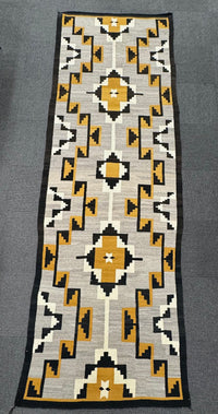 Navajo Two Grey Hills Runner Rug