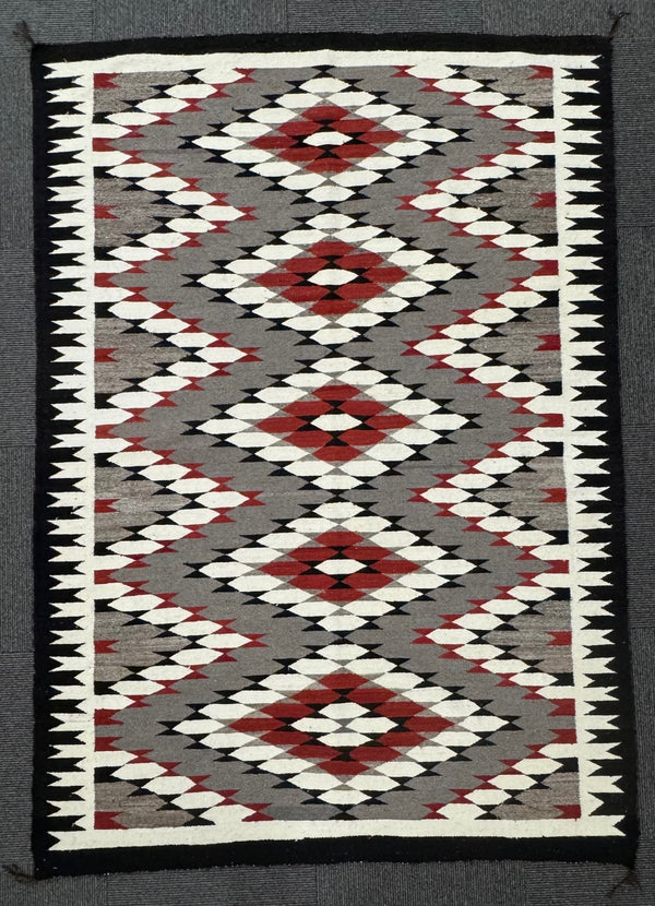 Navajo Klagetoh Rug with Diamonds Motif