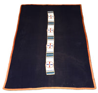 Sioux Blue Stroud Blanket with Blanket Strip