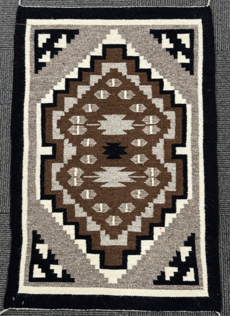 Fine Navajo Two Gray Hills Rug by Regina Charley