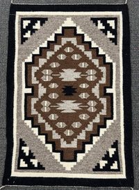 Fine Navajo Two Gray Hills Rug by Regina Charley