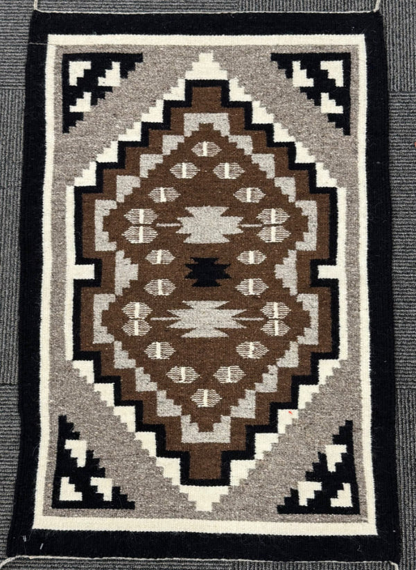 Fine Navajo Two Gray Hills Rug by Regina Charley