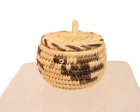 Miniature Papago Coiled Basket with lid by Erma Manuel